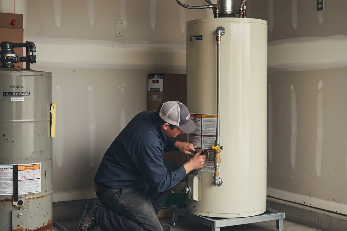Water heater and shutoff valve replacement in Bowman